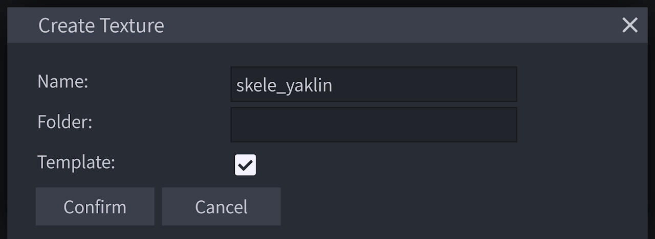 Blockbench Create Texture Dialog